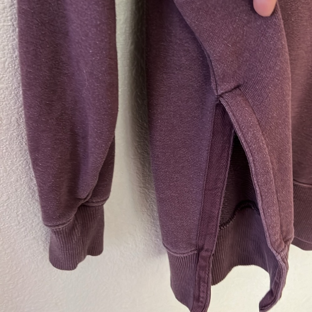aerie Oversized Crewneck Sweatshirt Rusty Maroon Color Sz Sm - Picture 3 of 5